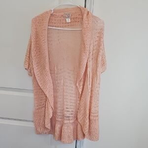 Canyon River Blues‎ Peach Knit Cardigan